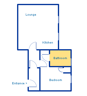 Sample one bedroom floor plan