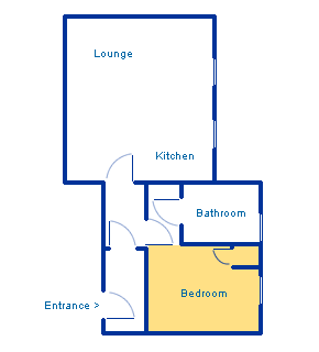 Sample one bedroom floor plan
