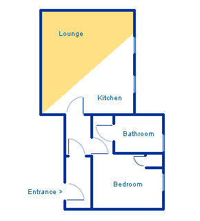 Sample one bedroom floor plan